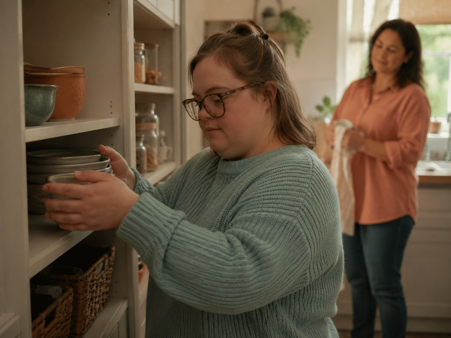 NDIS participant building confidence in an everyday routine at their own pace