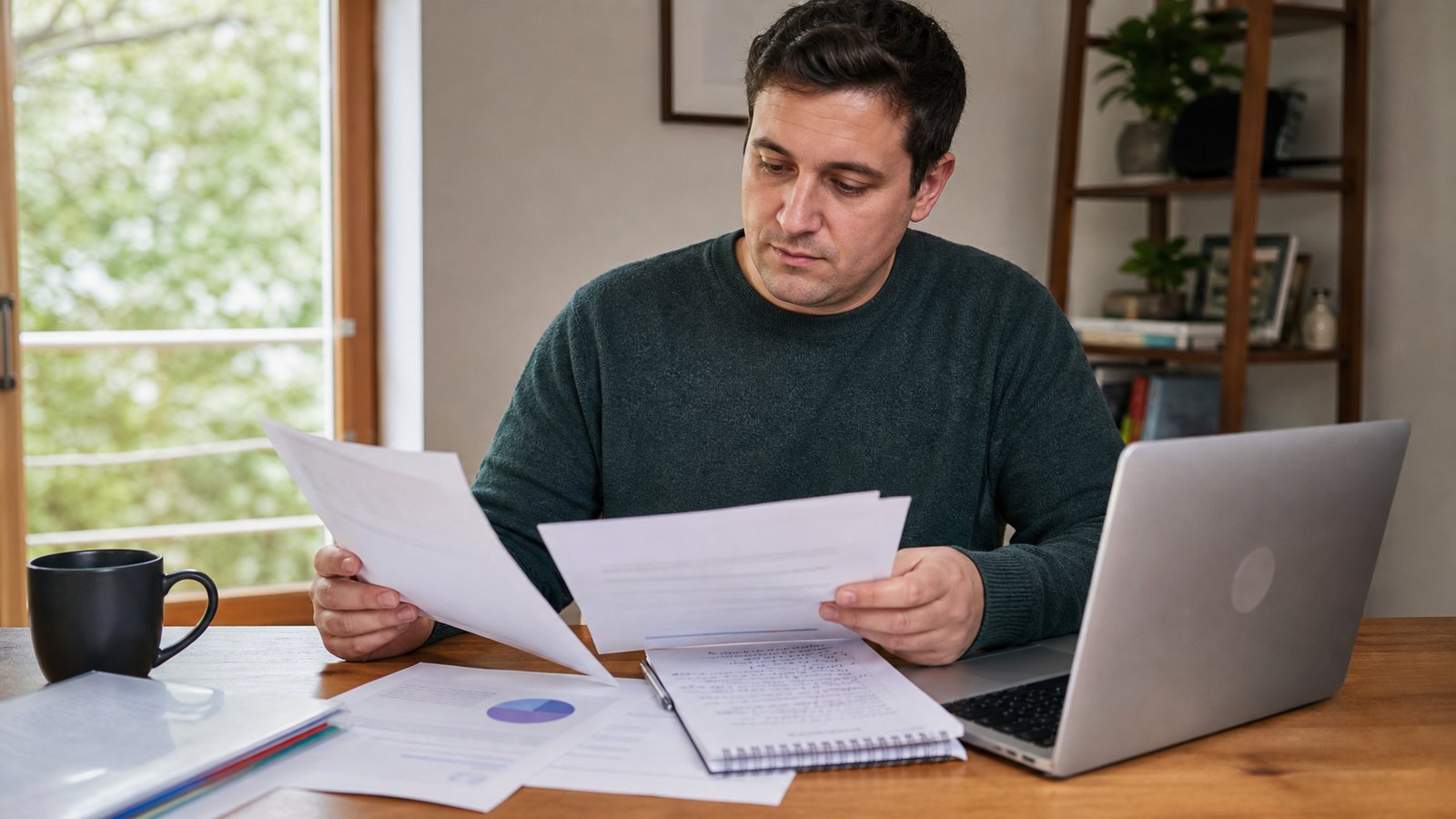 NDIS participant reviewing plan documents and evidence ahead of a funding reassessment meeting
