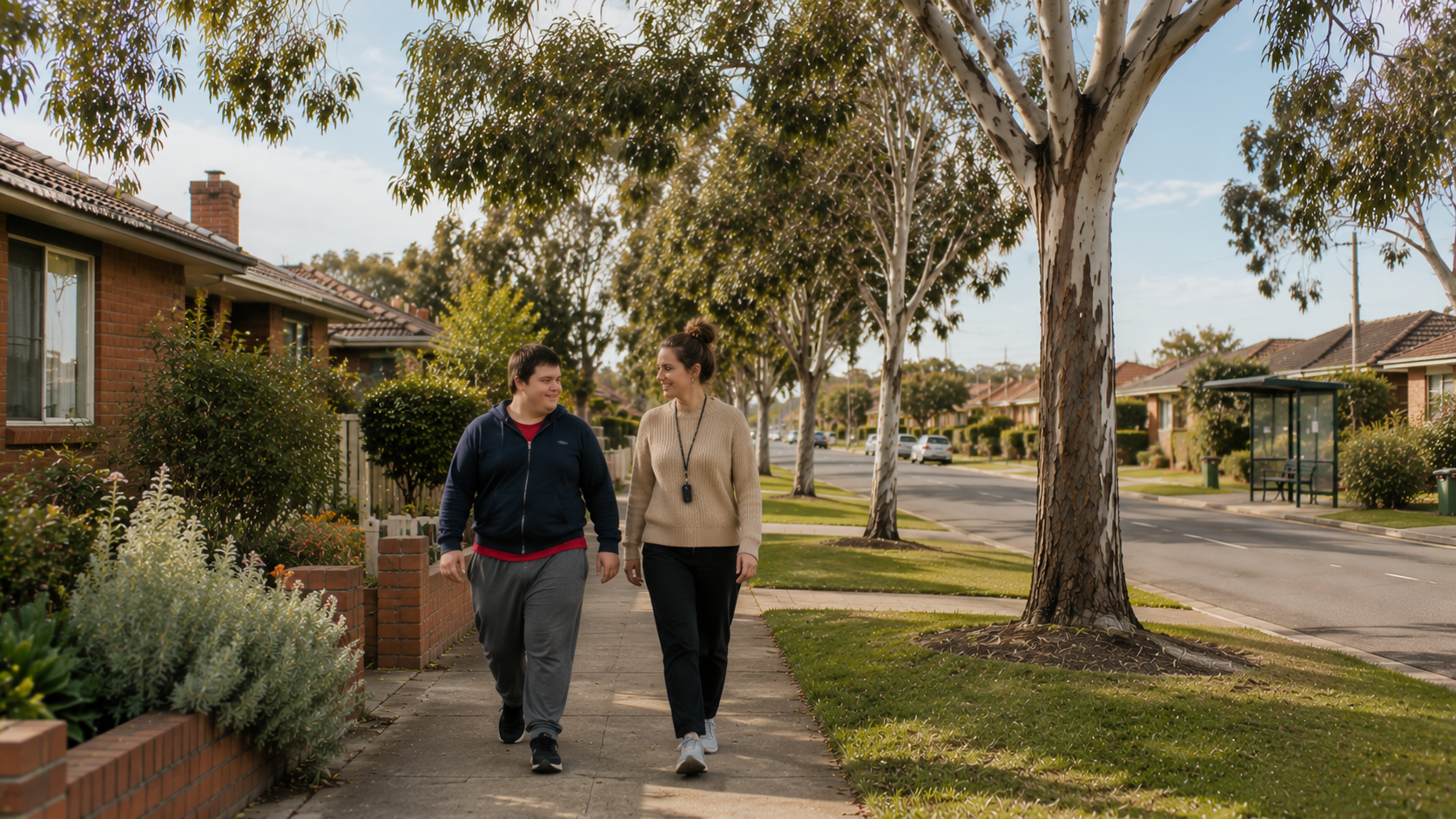 Streetscape of Melbourne's western suburbs served by Sahima Care Services